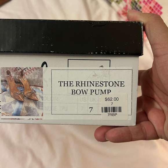 BNIB Qupid rhinestone bow clear heels sz 7 - Picture 4 of 4